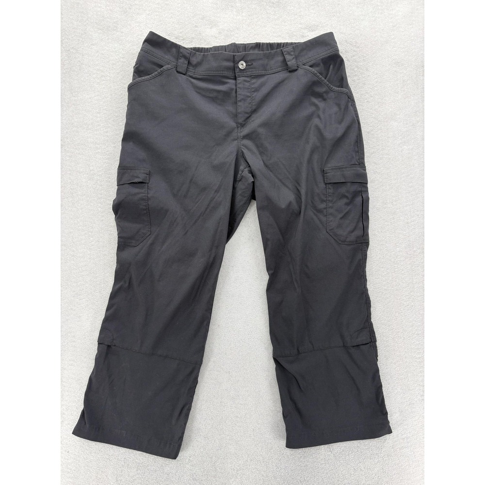 Duluth Dry On The Fly Bootcut Cargo Pants Womens 16 Black UPF 50+ Hiking Short